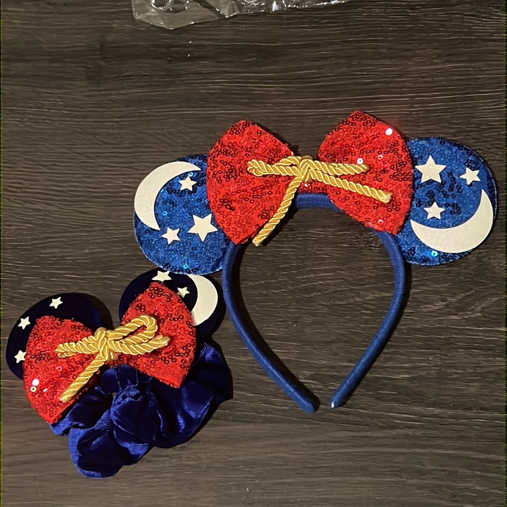 Sorcerer Mickey Ears Headband & Ponytail (Mommy & Me)